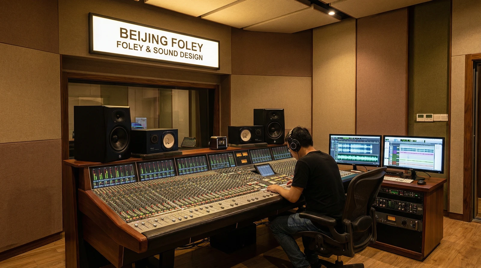 91专业录音棚音效制作现场